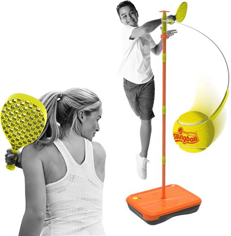 Adjustable Height Swingball Tournament Game with Foam Ball and Carrying ...