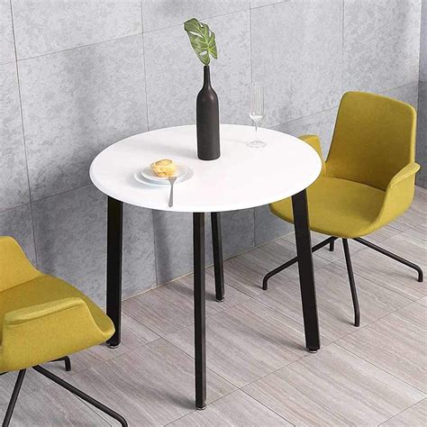 FITUEYES Round Dining Table for Small Spaces, White/Black - Walmart.com ...