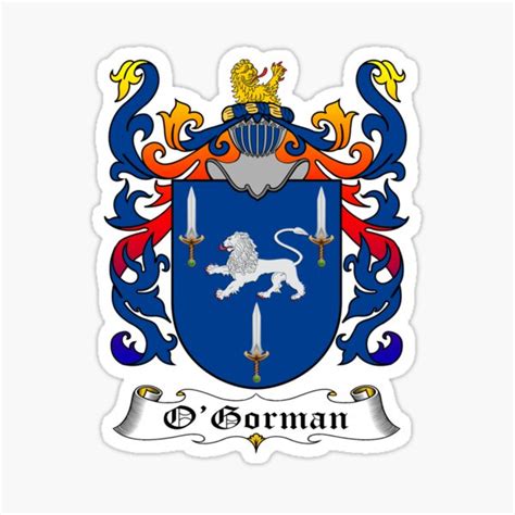 "O’GORMAN FAMILY CREST" Sticker for Sale by CathalDevlin | Redbubble