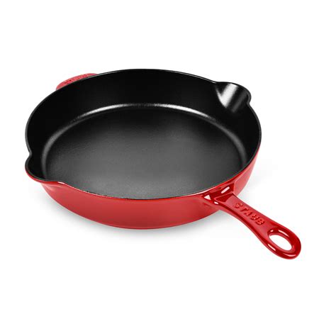 Staub Cast Iron Deep Traditional Skillet - 11" Cherry Red – Cutlery and ...