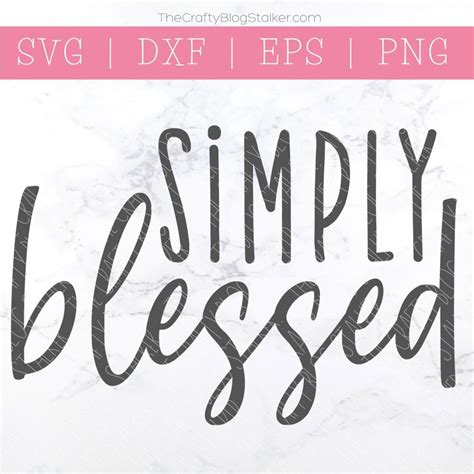 Simply Blessed SVG Positive Quotes SVG Blessed Shirt SVG | Etsy