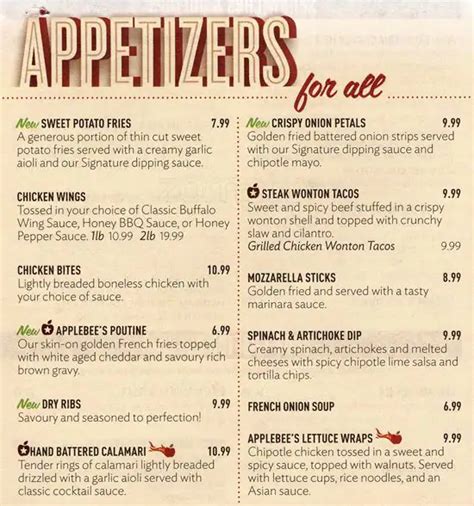 Applebee S Menu Nutrition Pdf | Besto Blog