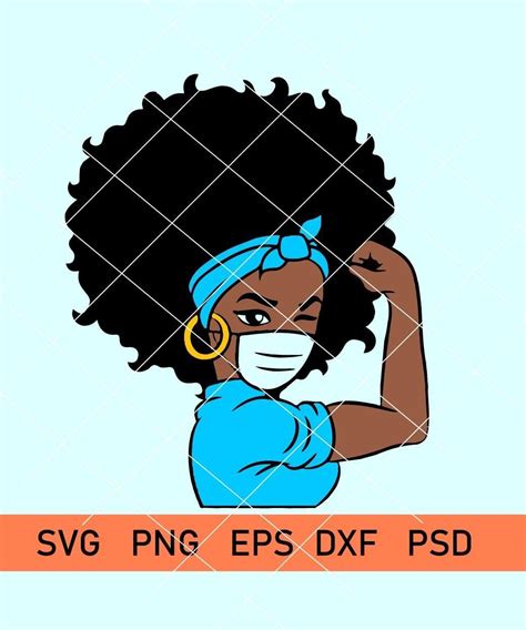 File for Cricut Digital Download Fireman Afro Girl svg Strong Woman svg ...