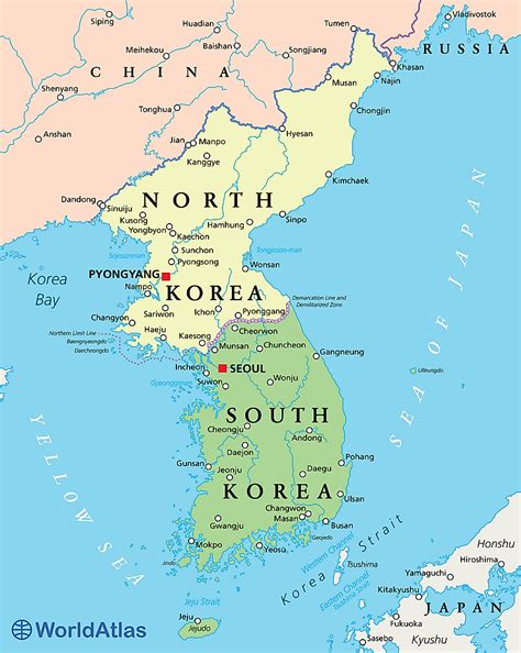 Korean Peninsula - WorldAtlas