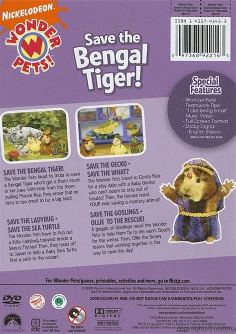 Wonder Pets: Save The Bengal Tiger (DVD 2007) | DVD Empire