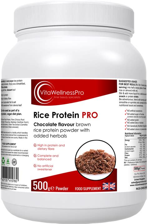 Rice Protein Powder Blend (Chocolate Flavour) - Rice Protein PRO