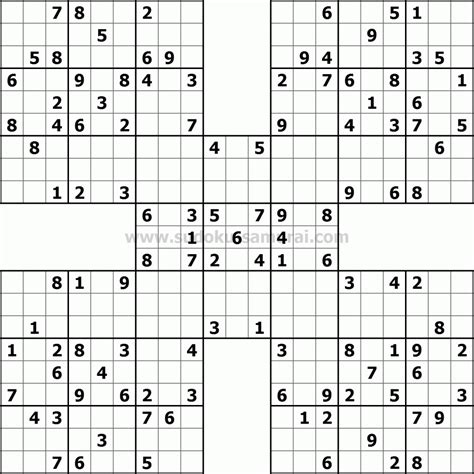 Samurai Sudoku books | Sudoku printable, Sudoku puzzles, Sudoku