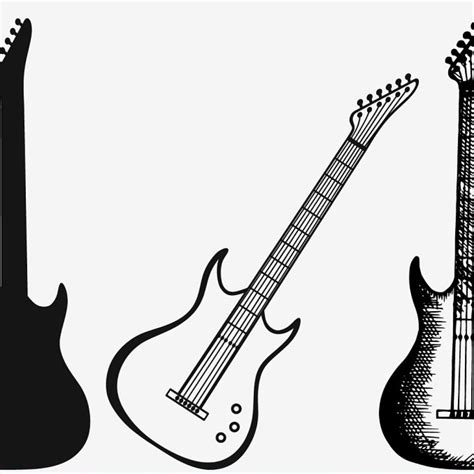 Electric Guitar Set Vector SVG PNG – MasterBundles