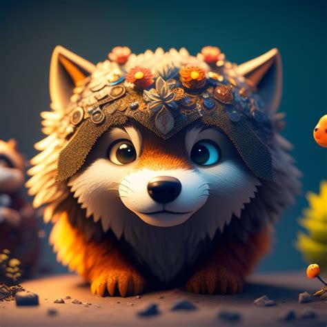 Cute Cartoon Wolf