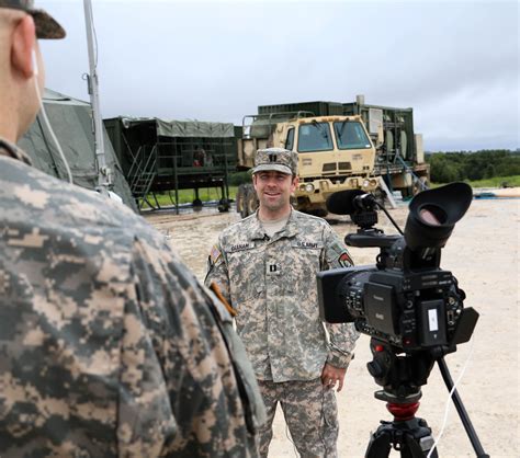 Army Reserve Soldier interviews Quartermaster Company Commander