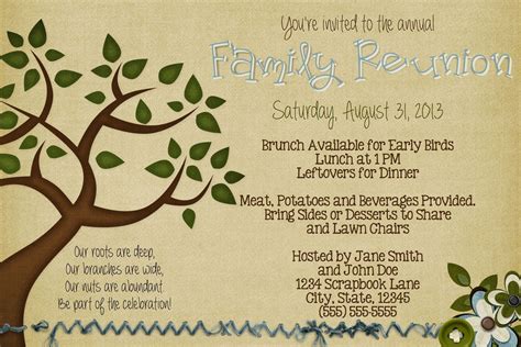 Family Reunion Invitations Family Reunion Invitations, Family Reunion ...