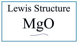 Mgo Lewis Structure - Ari-has-Watson