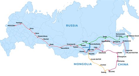 Trans-Siberian Railway: ticket search, train times, package tours.