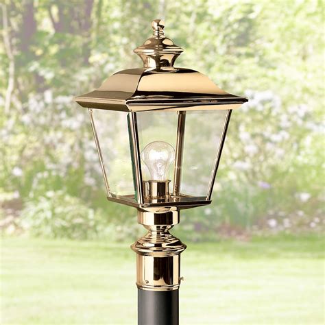 Kichler Solid Brass 22" High Outdoor Post Light - #53746 | Lamps Plus