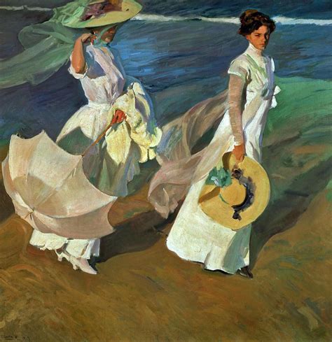 Joaquin Sorolla / 'Walk on the Beach', 1909, Oil on canvas, 205 x 200 ...