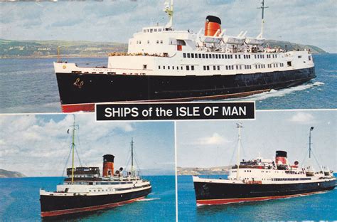 SHIPS OF THE ISLE OF MAN - BAMFORTH POSTCARD - FERRIES (ref 3613/20/5 ...