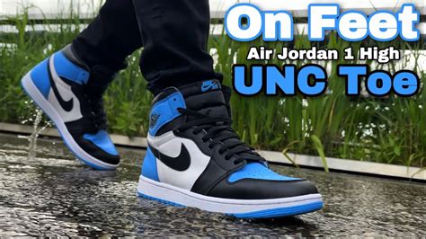 Jordan 1 UNC Toe / On Feet - YouTube