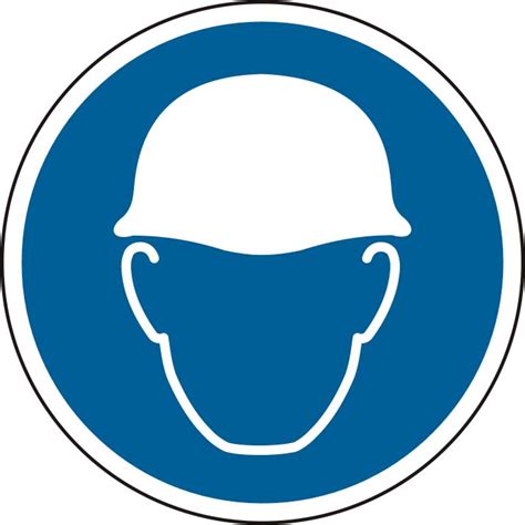 400mm Dia. Safety Helmet Symbol Floor Graphic Sign | 400mm Dia ...