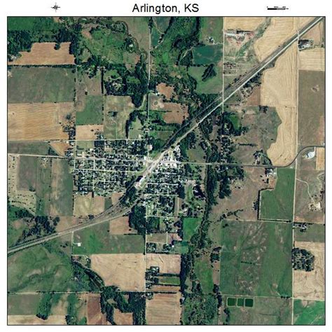 Aerial Photography Map of Arlington, KS Kansas