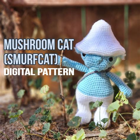 CROCHET PATTERN: Mushroom Cat Smurfcat With Snail Buddy - Etsy