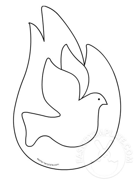 Dove Holy Spirit Art Vector - Easter Template