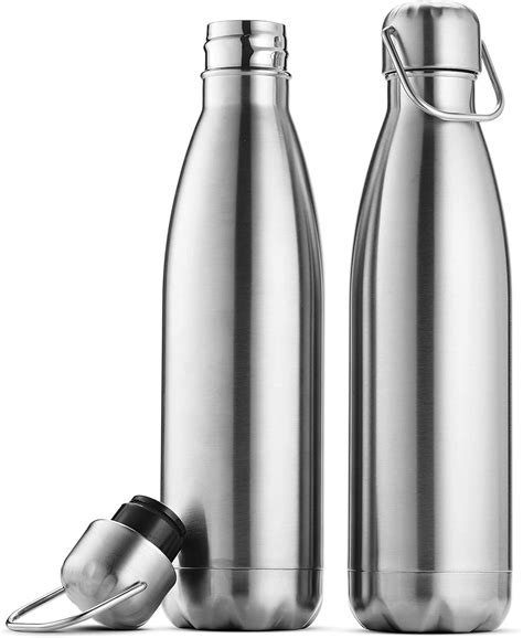 Premium Stainless Steel Water Bottle (Set of 2) 17 Ounce, Sleek ...