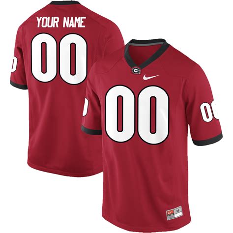 Nike Mens Georgia Bulldogs Custom Replica Football Jersey - Red ...