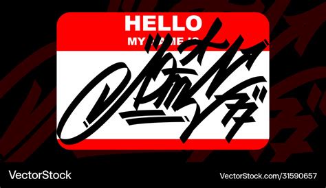 Hello My Name Is Graffiti Sticker