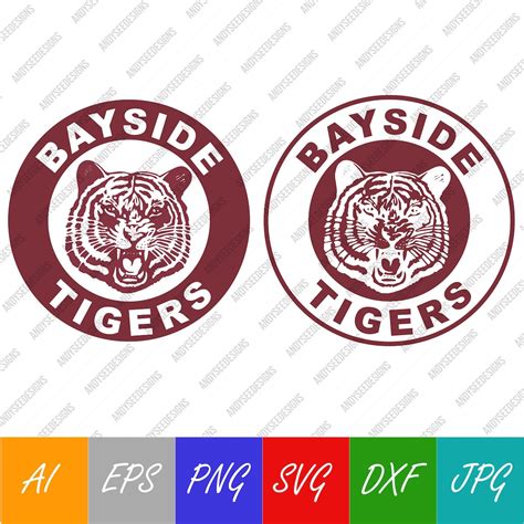 Bayside Tigers High School Logo Saved by the Bell Vector Digital ...