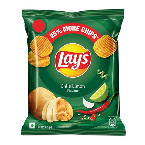 Buy Lay's Potato Chips , Chile Limon Flavour, Crunchy Chips & Snacks ...