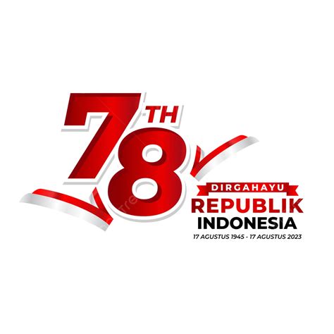 Logo Resmi Hut Ri 78 Tahun 2023 Dengan Teks Bendera Indonesia Vektor ...