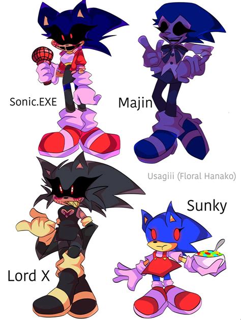 Sonic EXE characters but genderbent | Cute drawings, Character art ...