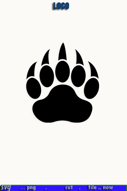 Grizzly Bear, Polar Bear, Bear Paw Print, Paw Logo, Paw Tattoo, Bear ...