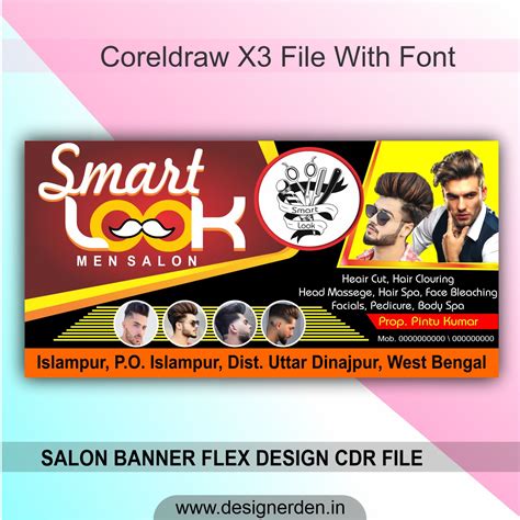 SALON BANNER FLEX DESIGN CDR FILE - designerden.in