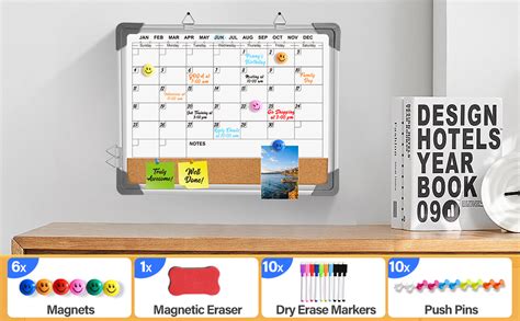 Amazon.com : Dry Erase Calendar Board Cork Board Combo for Wall, 16" x ...