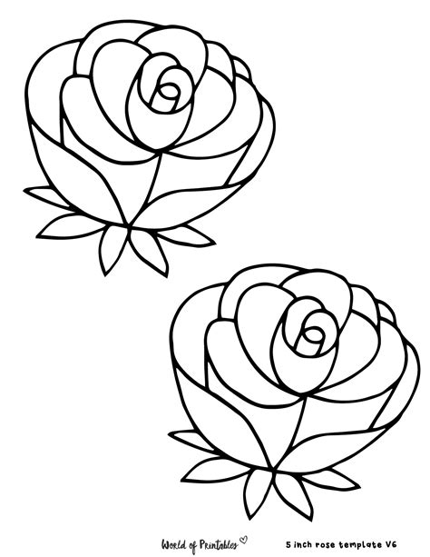 Printable Rose Flower Template Cut Out - Home Alqu