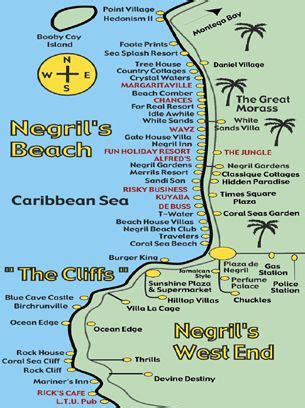 Hotel map of negril jamaica. Jamaica Hotels, Montego Bay, Negril, Ocho ...