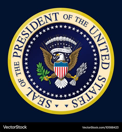 Us presidential seal color Royalty Free Vector Image