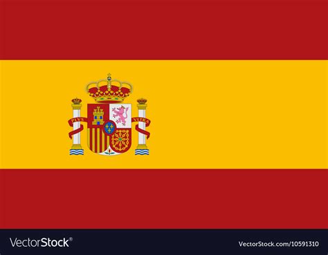 Flag of Spain in correct proportions and colors Vector Image