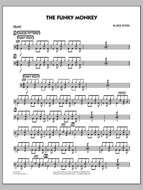 Rick Stitzel The Funky Monkey - Drums $6.99 Jazz Sheet Music, Sheet ...