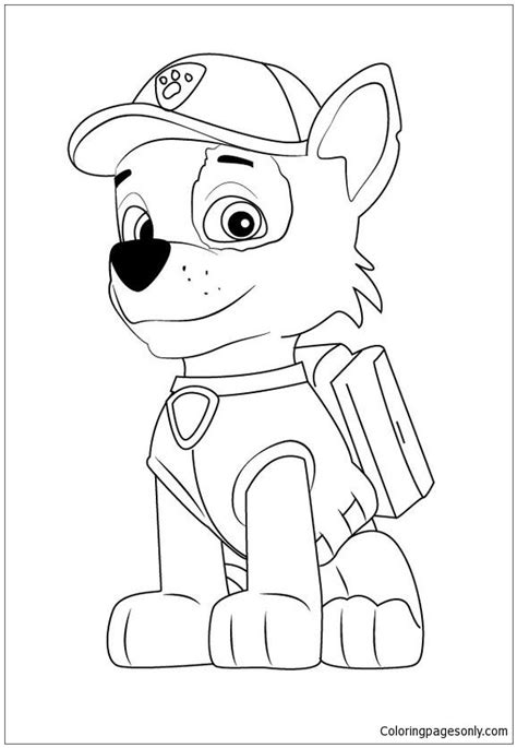 Paw Patrol Coloring Pages Rocky