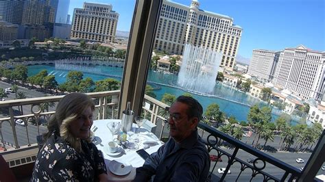 Eiffel Tower Restaurant Best Fountain view Table 56 Las Vegas Vlog ...