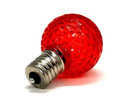 G40 LED Red Faceted Bulb(25 Pack) – Lite-Netics