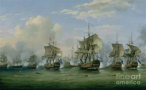 The Battle Of Dogger Bank, 1781 Painting by Thomas Luny - Pixels