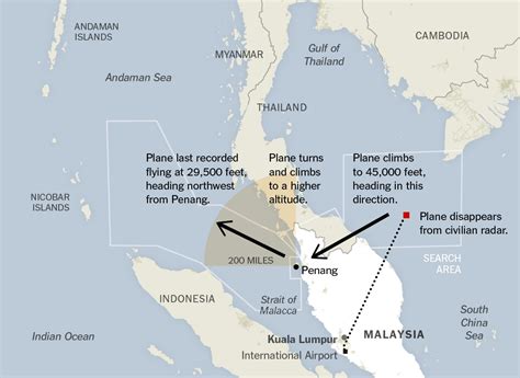 Mh370 Flight Path Map