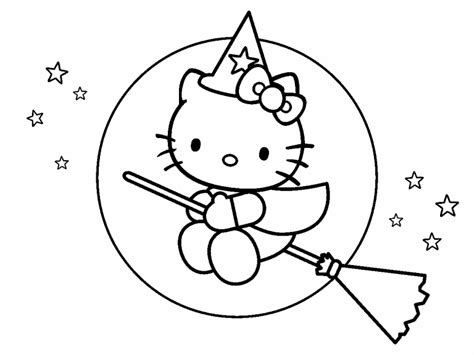 Hello Kitty Halloween coloring page - Coloring Pages 4 U