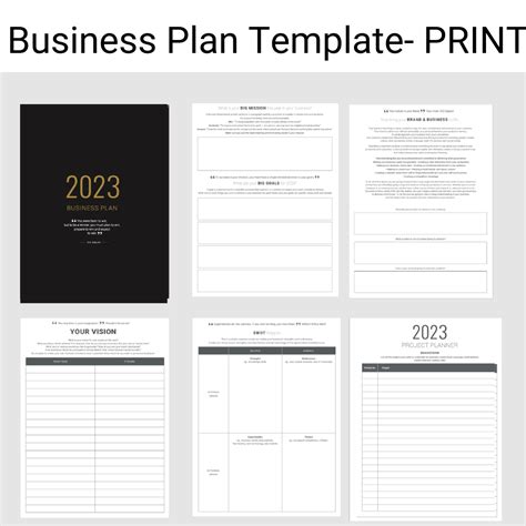 No. 1 Business Plan Template | MY PA Planner — The Best Business ...