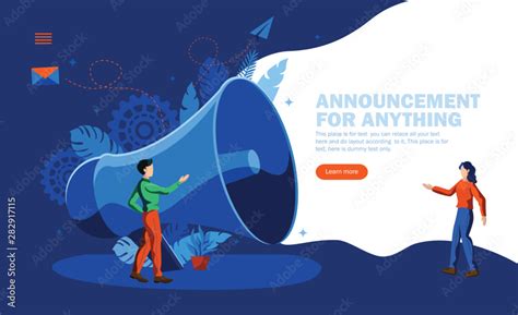 announcement concept web banner layout Stock Vector | Adobe Stock