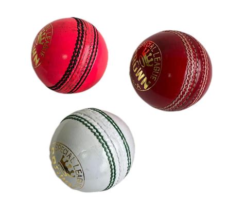 Cricket Ball 5 1/2 Oz Cricket Balls Red & white Hand Stitched Leather ...