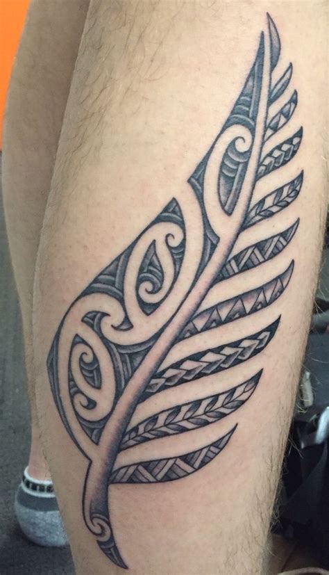 Maori Inspired Silver Fern Tattoo